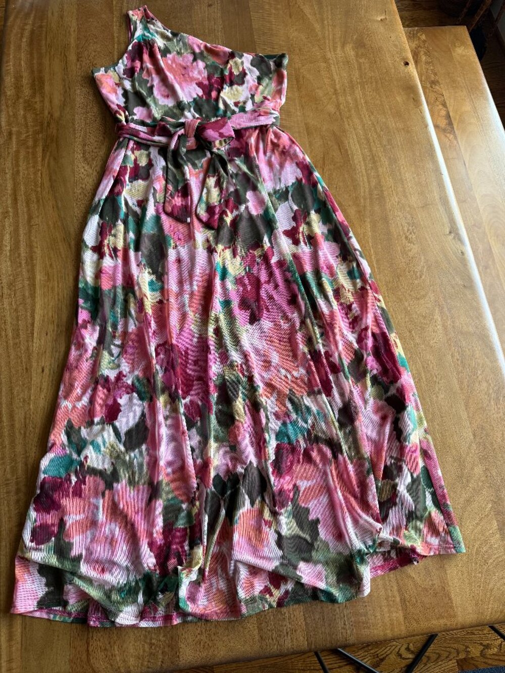 NICOLE MILLER NEW YORK Mesh One Shoulder Dress - Rose Size 8
